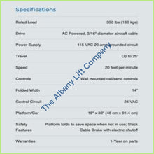 Load image into Gallery viewer, Harmar Cl350 Cargo Lift Platform