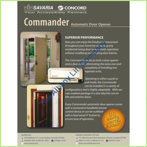 Commander Automatic Door Operator Parts